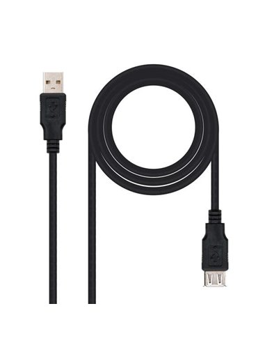 Nanocable - Câble d'extension USB-A 2.0 Mâle vers USB-A Femelle 1,80 m