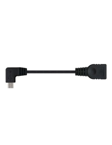 Nanocable - Câble Micro USB 2.0 OTG Coudé Mâle vers USB-A Femelle 15cm