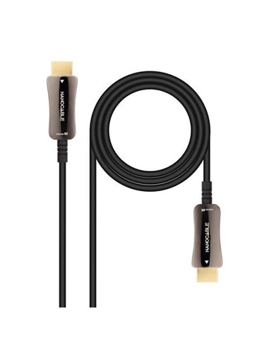 Nanocable - Câble HDMI v2.1 AOC Mâle vers HDMI v2.1 Mâle 15m - 8K@60Hz 4K@120Hz 48Gbps - Noir