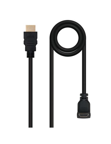 Nanocable - Câble HDMI v1.4 Mâle coudé vers HDMI v1.4 Mâle 1,80m - Haute Vitesse - Couleur Noir