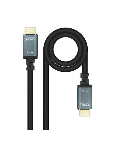 Nanocable - Câble HDMI 2.1 IRIS 8K Mâle vers HDMI 2.1 IRIS 8K Mâle 3m - Noir