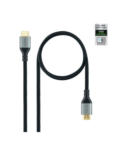 Nanocable - Câble HDMI 2.1 certifié Ultra HS M-M 1m - Noir