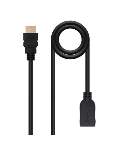 Nanocable - Câble d'extension HDMI 2.0 A/M-A/H - 1,0 m - Couleur Noir