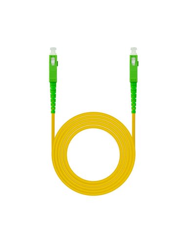 Nanocable - Câble fibre monomode LSZH SC/APC-SC/APC 20 m - Couleur jaune