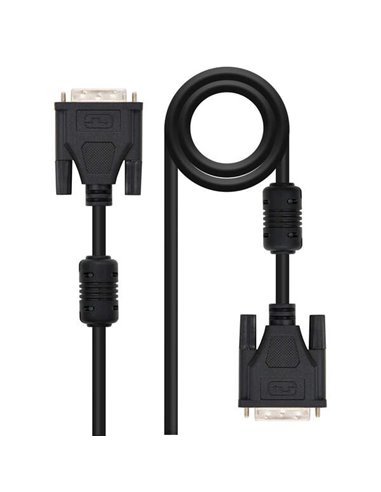 Nanocable - Câble DVI Dual Link 24+1 Mâle vers DVI 24+1 Mâle 5m - Couleur Noir