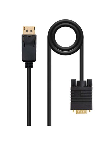 Nanocable - Câble convertisseur DisplayPort Mâle vers VGA Mâle 5m - Couleur Noir