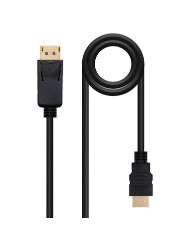 Nanocable - Câble convertisseur DisplayPort mâle vers HDMI mâle 5m - Couleur noire