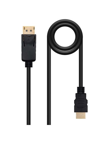 Nanocable - Câble convertisseur Displayport mâle vers HDMI mâle - 10 m - Couleur noire