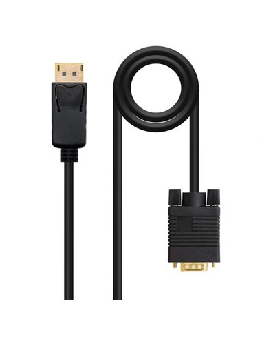 Nanocable - Câble convertisseur DisplayPort vers VGA - DP/M - VGA/M - 1 m - Noir