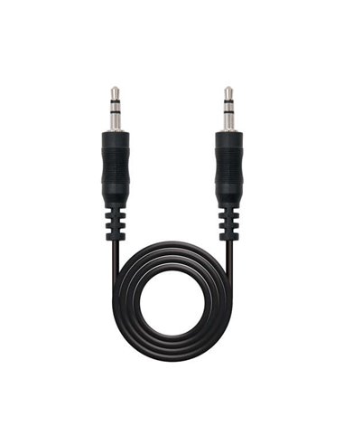 Nanocable - Câble Audio Stéréo Jack 3.5mm Mâle vers Jack 3.5mm Mâle 5m - Couleur Noir