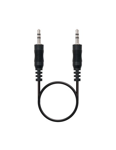 Nanocable - Câble Audio Stéréo Jack 3.5mm Mâle vers Jack 3.5mm Mâle 1.50m - Couleur Noir