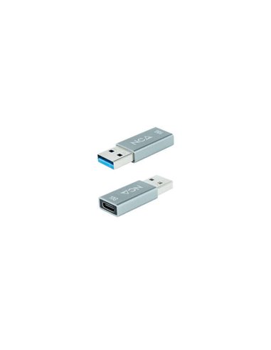 Nanocable - Adaptateur USB-A 3.1 Gen 2 Mâle vers USB-C Femelle - Transfert de données jusqu'à 10 Gbps - Fonction OTG