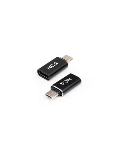 Nanocable - Adaptateur Micro USB/M vers USB-C/H - Noir