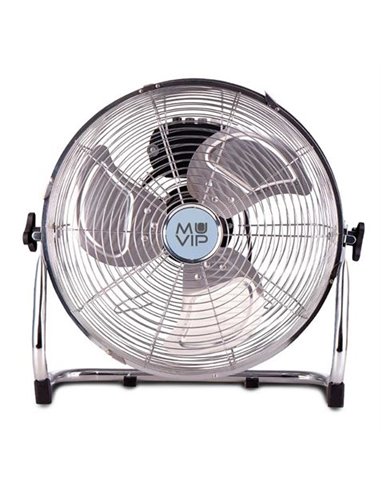 Muvip - Ventilateur de Sol Industriel - 80W - 3 Vitesses - Couleur Argent