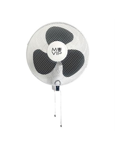 Muvip - Ventilateur Mural - 45W - 3 Vitesses - Couleur Blanc