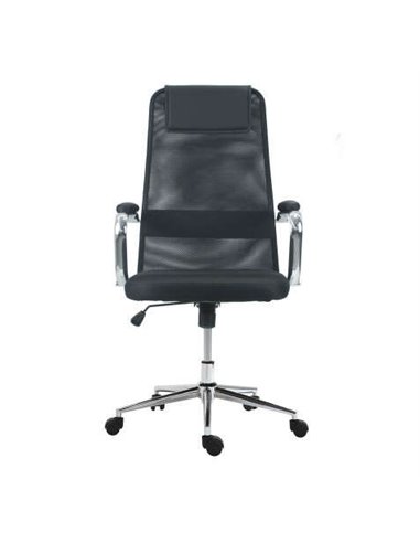 Muvip - Chaise de bureau OF2000 - Hauteur réglable avec vérin à gaz - Support lombaire - Assise rembourrée - Base pivotante en a