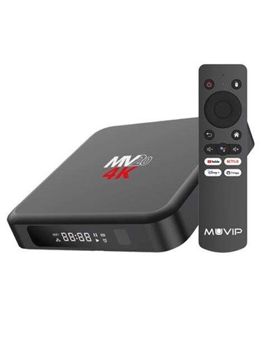 Muvip - Mini PC Smart TV MV20 4K 5G - Android 12 - Quad Core - 4 Go RAM - 32 Go - Noir