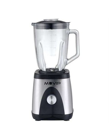 Muvip - Blender 1300W 1,5L - 2 Vitesses - Corps et Lames Inox - Fonction Pic à Glace - Verrouillage de Sécurité