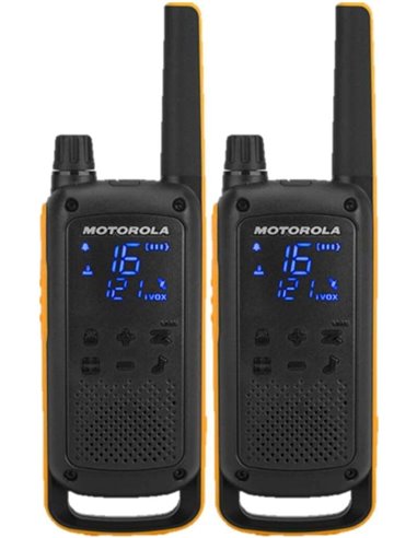 Motorola - TLKR T82 Extreme Pack 2 Talkies Walkies - 16 Canaux PMR446 et 121 Codes - Portée jusqu'à 10km en Champ Ouvert - Auton