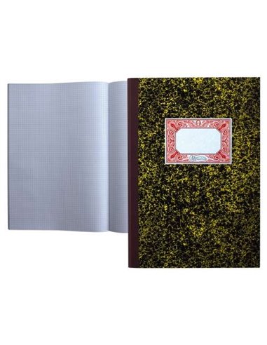 Miquel Rius - Carnet Carton Carré 4mm Format Folio Naturel 100 Feuilles Non Numérotées - Couvertures Carton Laminé - Dos Tissu G