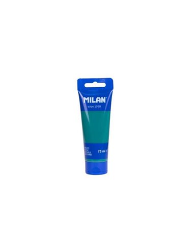 Milan - Tube de Peinture Acrylique 75ml - Pigments de Haute Qualité - Miscible - Couleur Vert Foncé