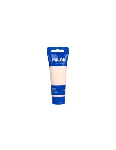 Milan - Tube de Peinture Acrylique 75 ml - Pigments de Haute Qualité - Miscible - Couleur Rose Pâle