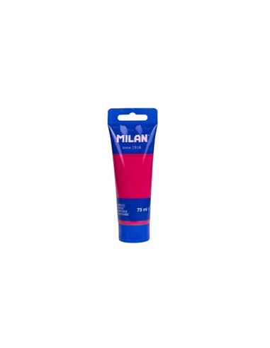 Milan - Tube de Peinture Acrylique 75 ml - Pigments de Haute Qualité - Miscible - Couleur Rose Hibiscus