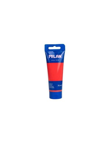 Milan - Tube de Peinture Acrylique 75 ml - Pigments de Haute Qualité - Miscible - Couleur Rouge Pastèque