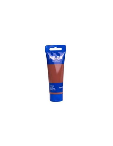 Milan - Tube de Peinture Acrylique 75ml - Pigments de Haute Qualité - Miscible - Couleur Marron