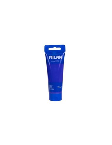 Milan - Tube de Peinture Acrylique 75 ml - Pigments de Haute Qualité - Miscible - Couleur Bleu Marine