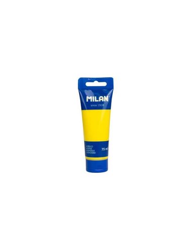 Milan - Tube de Peinture Acrylique 75ml - Pigments de Haute Qualité - Miscible - Couleur Jaune