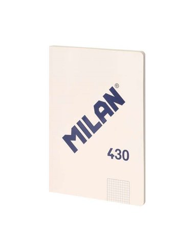 Milan - Cahier Collé Série 1918 Format A4 Grille 5x5mm - 48 Feuilles de 95 gr/m2 - Micro-perforé - Couverture Souple - Coloris B