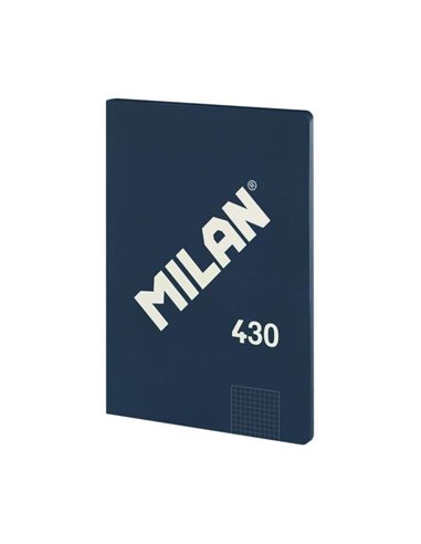 Milan - Cahier Collé Série 1918 Format A4 Grille 5x5mm - 48 Feuilles de 95 gr/m2 - Micro-perforé - Couverture Souple - Coloris B