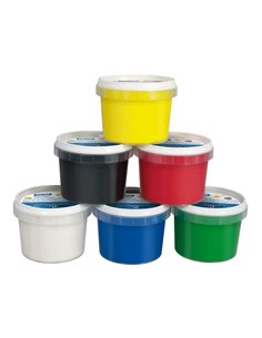 Milan - Pack de 6 Flacons de Peinture au Doigt - 100 ml - Application Facile - Miscible - Couleurs Assorties