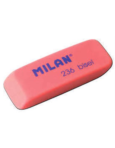 Milan - Gomme biseautée Nata 236 - Plastique - Couleurs fluorescentes assorties