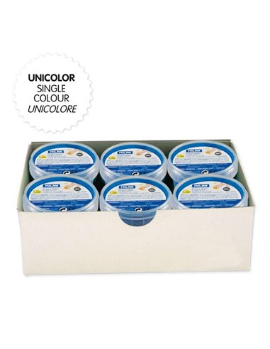 Milan - Carton de 6 flacons de 100 ml. Peinture au doigt - Application facile - Miscible - Couleur Cyan