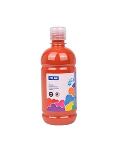 Milan - Flacon Tempera 500ml - Bouchon Distributeur - Séchage Rapide - Miscible - Couleur Marron