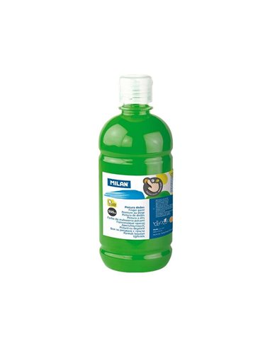 Milan - Flacon de peinture au doigt - 500 ml - Application facile - Miscible - Couleur Vert