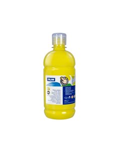 Milan - Flacon de peinture au doigt - 500 ml - Application facile - Miscible - Couleur jaune