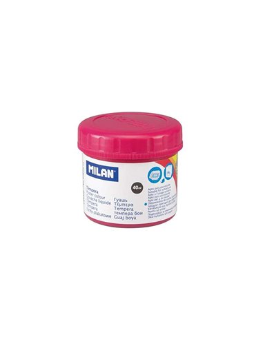 Milan - Flacon Tempera 40 ml - Séchage rapide - Miscible - Couleur Magenta