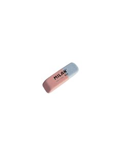 Milan - Gomme biseautée 860 - Double usage - Flexible - Fil d'Ariane - Caoutchouc - Couleur Rose/Bleu