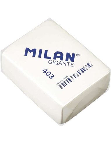 Milan - Gomme Géante 403 - Mie d'Ariane - Caoutchouc Synthétique Souple - Couleur Blanc