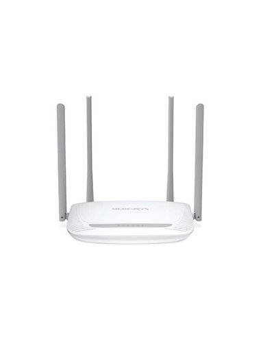 Mercusys - Routeur Wireless N 300Mbps - 4 Ports 10/100Mbps - 4 Antennes 5dBi - Technologie 2x2 MIMO - Couverture WiFi jusqu'à 50