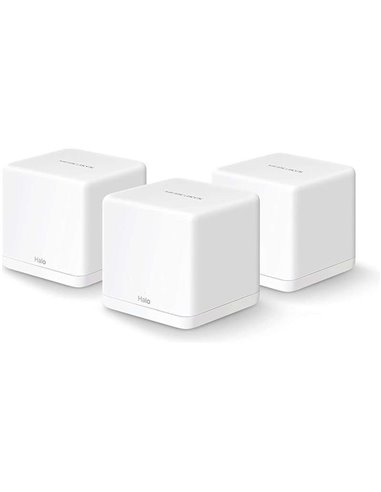 Mercusys - Système Wi-Fi Mesh Double Bande H30G AC1300 - 3 Unités Halo - Couverture jusqu'à 260 m² - Itinérance ininterrompue