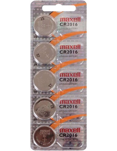 Maxell - Pack de 5 Piles Bouton Lithium CR2016 3V