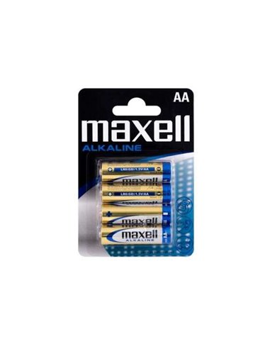 Maxell - Pack de 4 Piles Alcalines LR06 AA 1,5V