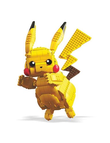 Mattel - Mega Construx Wonder Builders Pokémon Pikachu Jumbo - Figurine de Construction - Taille 33cm env. - 825 pièces