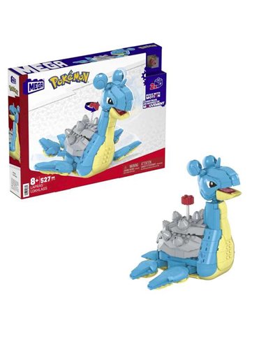 Mattel - Mega Construx Wonder Builders Pokémon Lapras - Figurine de Construction - Taille 20cm env. - 527 pièces