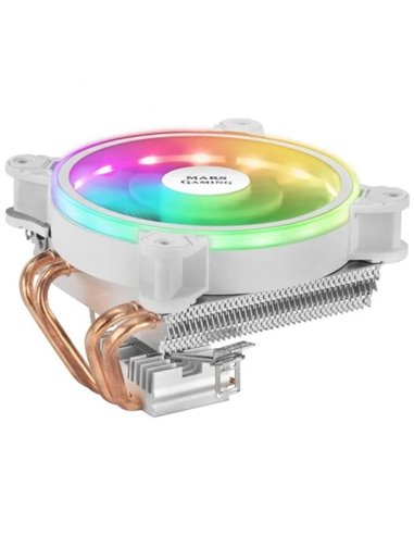 Mars Gaming - Ventilateur CPU 120 mm avec dissipateur thermique à 4 caloducs - Éclairage ARGB - Vitesse max. 2200 tr/min - Coule