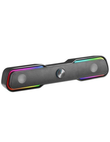 Mars Gaming - Barre de Son Bluetooth MSBX 10W - Éclairage RGB - Contrôle du Volume - Couleur Noir